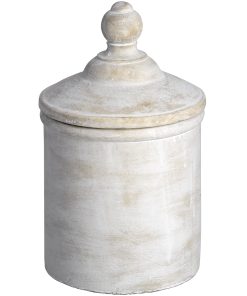 Large Antique White Cannister
