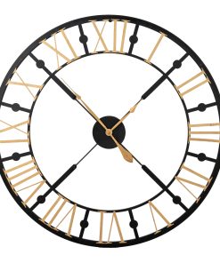 Black And Gold Skeleton Clock
