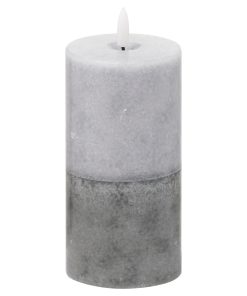 Luxe Collection Natural Glow 3x6 Stone LED Wax Candle