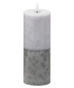 Luxe Collection Natural Glow 3x8 Stone LED Wax Candle