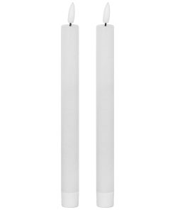 Luxe Collection Natural Glow S/ 2 White LED Dinner Candles