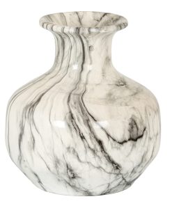 Marble Effect Squat Vase