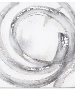 Galaxy Silver And Grey Hand Painted Canvas