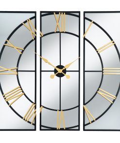 Brooklyn Black And Gold Wall Clock