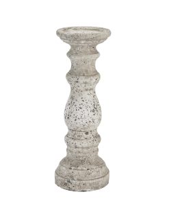 Small Stone Ceramic Column Candle Holder