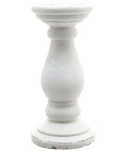 Large Matt White Ceramic Candle Holder