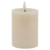 Luxe Collection Melt Effect 3x4 Taupe LED Wax Candle