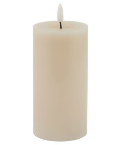Luxe Collection Melt Effect 3x6 Taupe LED Wax Candle