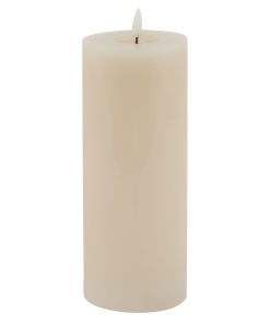 Luxe Collection Melt Effect 3.5x9 Taupe LED Wax Candle