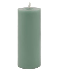 Luxe Collection Melt Effect 3.5x9 Sage LED Wax Candle