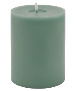 Luxe Collection Melt Effect 6x8 Sage LED Wax Candle
