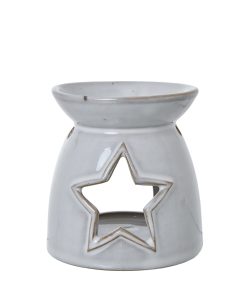 White Ceramic Star Cut-Out Wax Melt Tealight Holder