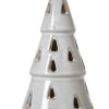 Small White Ceramic Cut-Out Tree With LED Lights - Image 2