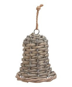 The Noel Collection Small Wicker Bell Decoration