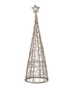 LED Wicker Christmas Tree With Star