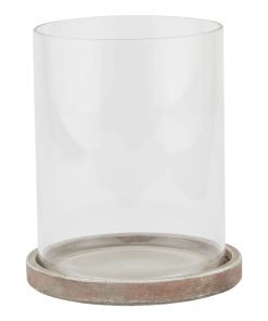 Siena Brown Large Hurricane Lantern