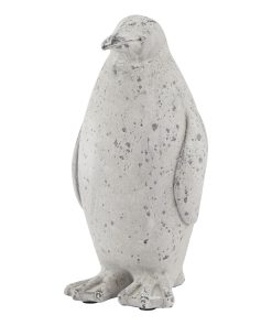 Medium Grey Stone Effect Penguin Statue