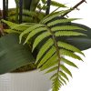 Large White Orchid In Ceramic Pot - Image 3
