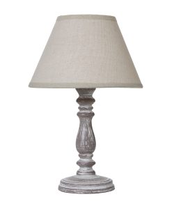 Setia Column Table Lamp With Linen Shade
