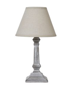 Capsa Column Table Lamp With Linen Shade