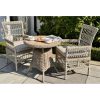 Amalfi Collection Outdoor Bistro Table With Wood Top - Image 2