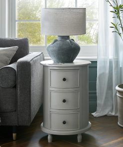 The Camden Collection 3 Drawer Round Side Table