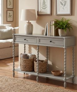 The Camden Collection Large Two Drawer Console Table