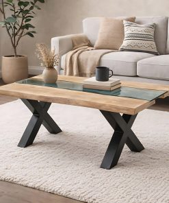 Live Edge Collection Light Acacia River Coffee Table