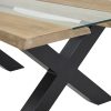 Live Edge Collection Light Acacia River Coffee Table - Image 5