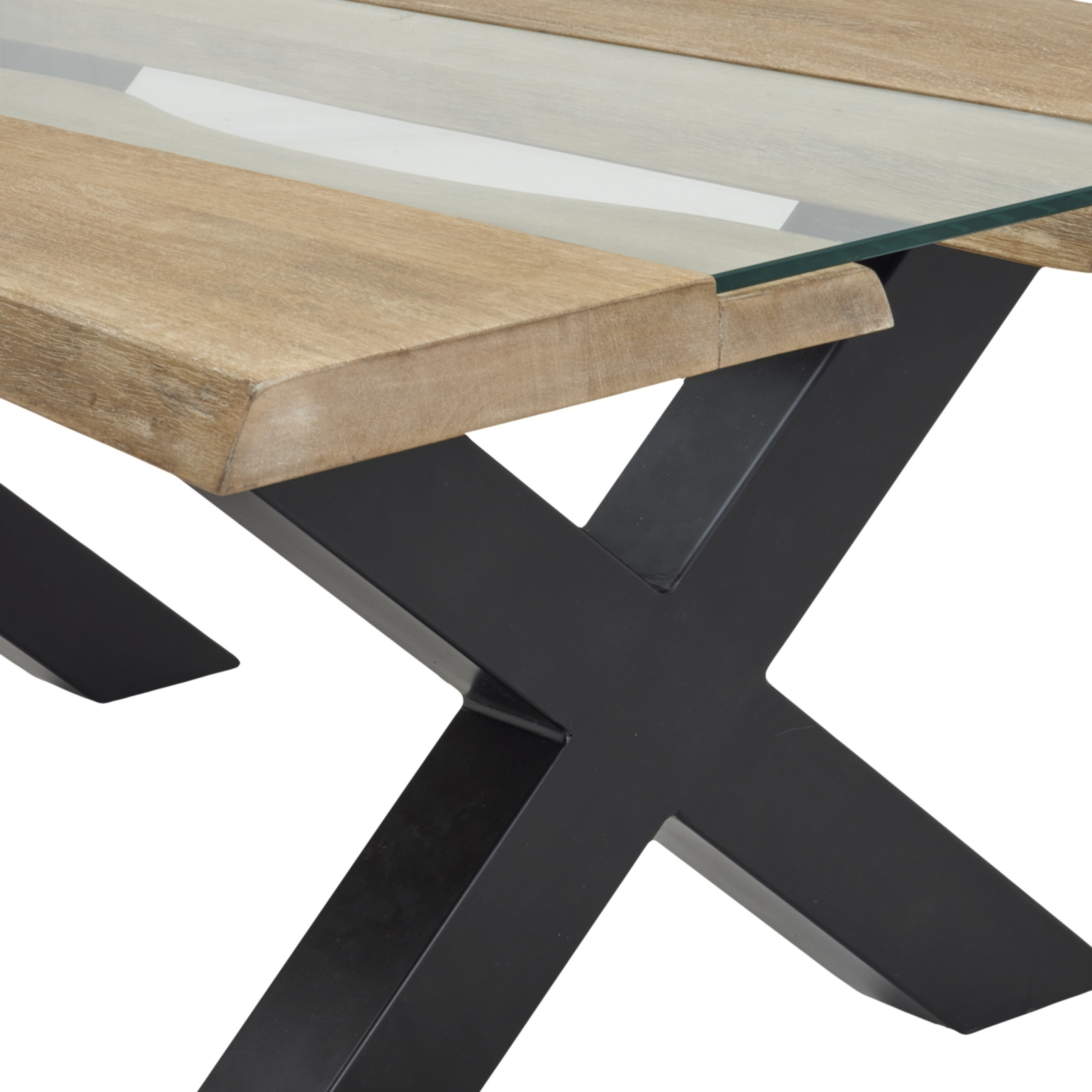 Live Edge Collection Light Acacia River Coffee Table - Image 5