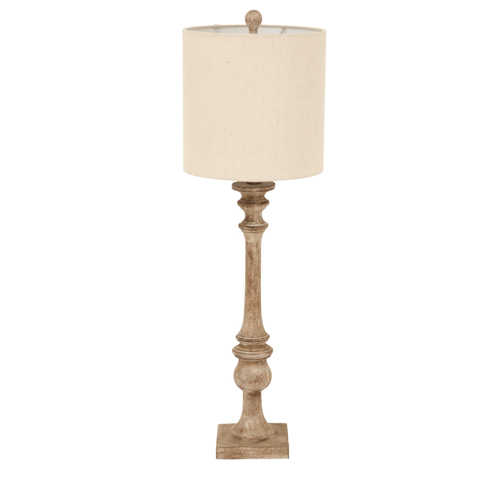 Pallido Candlestick Table Lamp With Linen Shade - Image 2