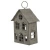 Rustic Metal Hanging House Tealight With Glass Votive - Image 2
