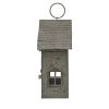 Rustic Metal Hanging House Tealight With Glass Votive - Image 3