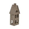 Tall Rustic Metal House Tealight With Glass Votive - Image 2