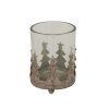 Large Rustic Glass Candle Holder - Image 2