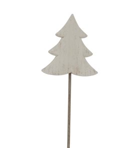 Large Whitewashed Rustic Tree On Stand