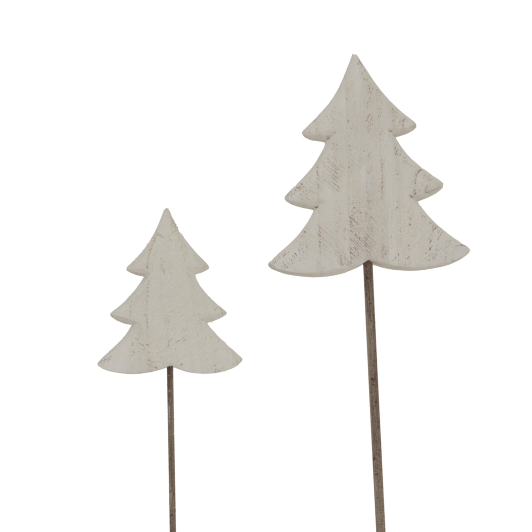 Large Whitewashed Rustic Tree On Stand - Image 5
