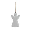 Large Whitewashed Rustic Hanging Angel - Image 2