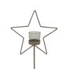 Natural Rustic Star On Wood Stand With Glass Votive - Image 3