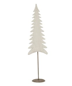 Large Whitewashed Tall Tree On Stand