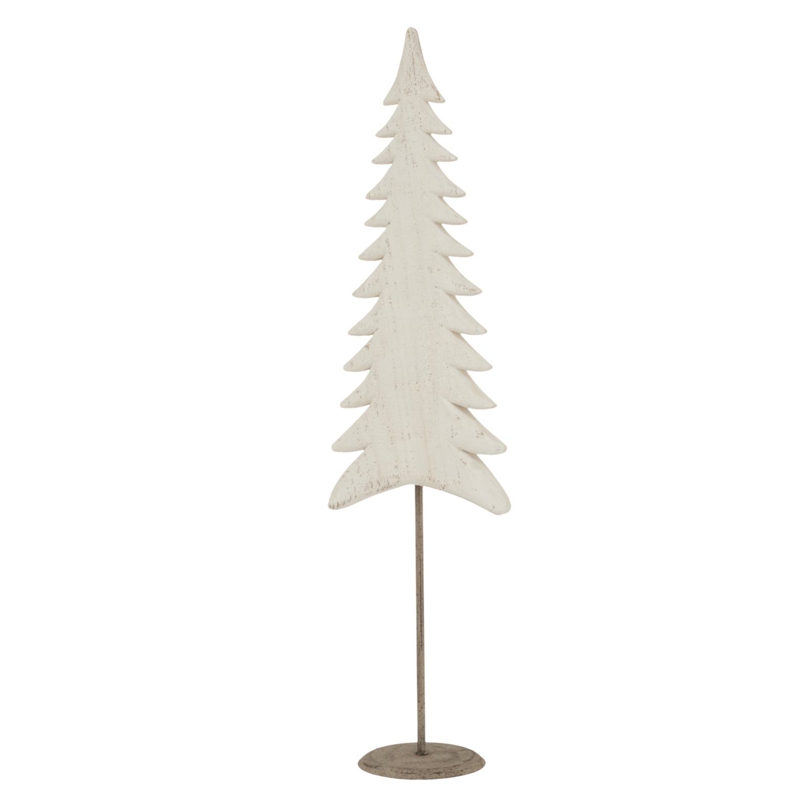 Large Whitewashed Tall Tree On Stand - Image 2