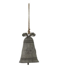Rustic Metal Hanging Bell With Bow