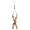 Natural Rustic Crossed Skis