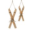 Natural Rustic Crossed Skis - Image 4