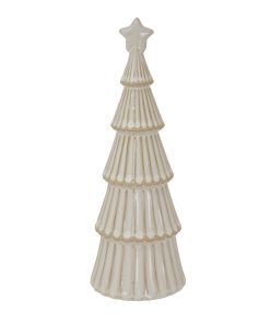 Large Alora Ceramic Snowy Layered Tree With Star