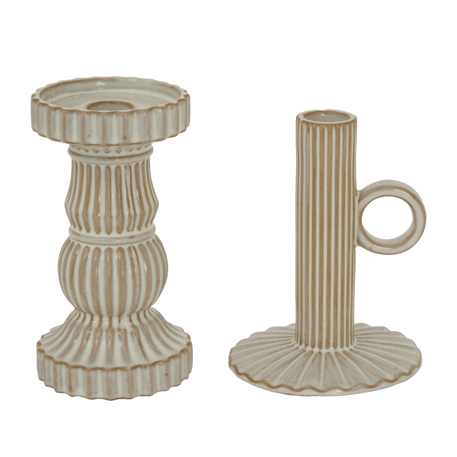 Alora Ceramic Taper Candle Holder With Handle - Image 2