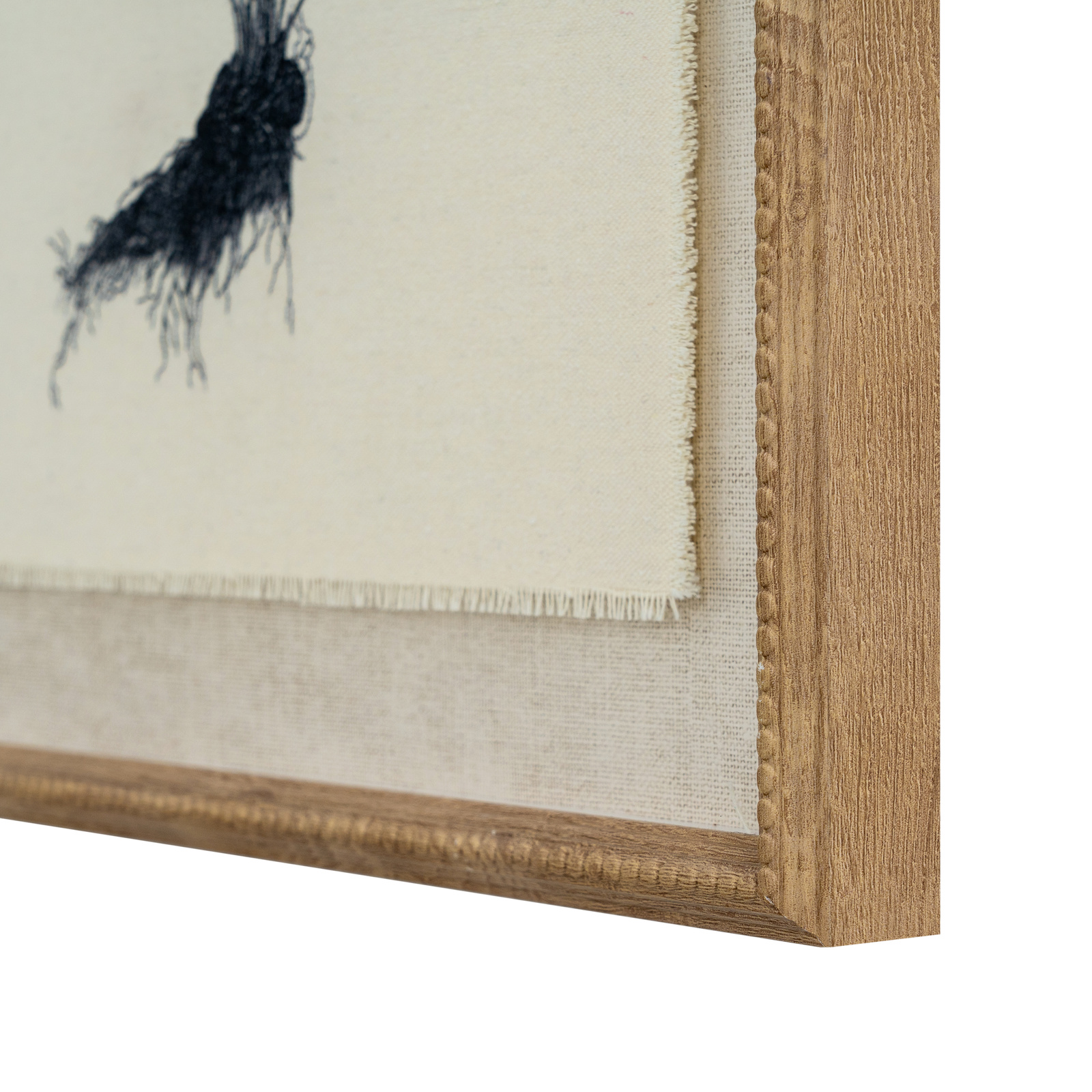 Flora & Fauna Collection Spleenwort On Linen In Beaded Frame - Image 2
