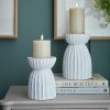 White Carved Hurricane Lantern - Image 4