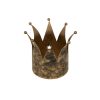 Antique Gold Crown Candle Holder - Image 2