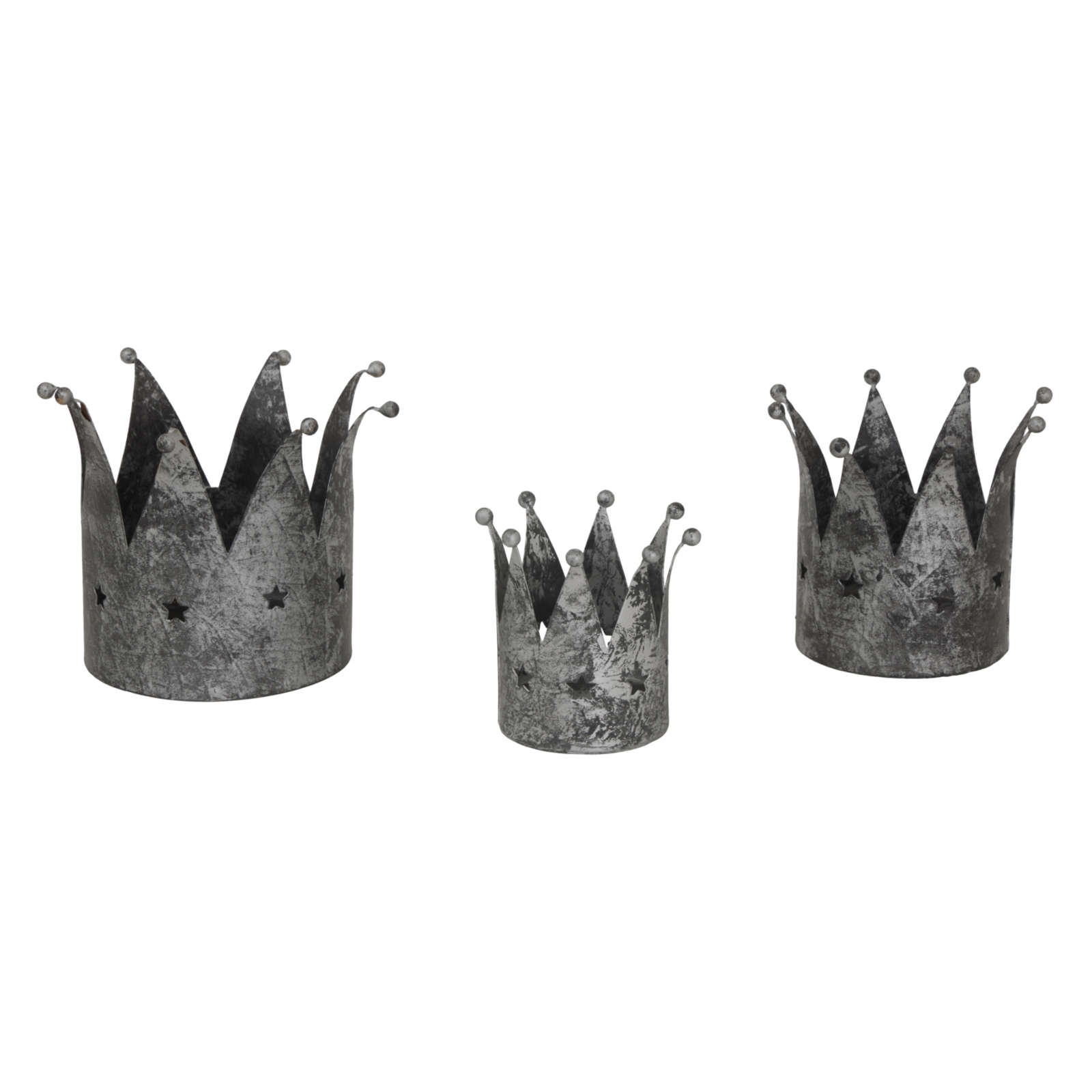 Antique Silver Crown Candle Holder - Image 3